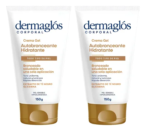 Pack X2 Dermaglós Corporal Crema Gel Autobronceante X150g