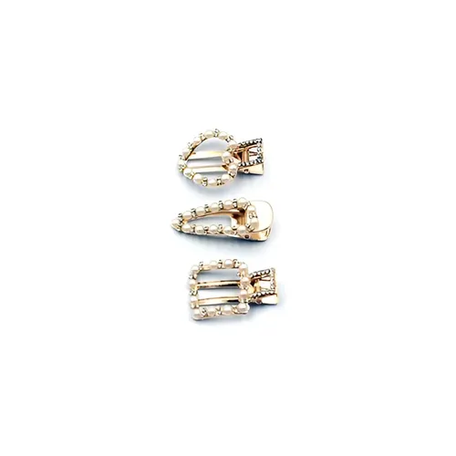 Hebillas y broches para el pelo Iko Shop Perlas color dorado – Pack de 12