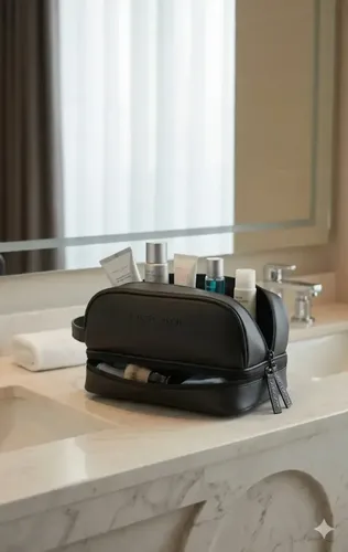 Neceser Tascani De Viaje Organizador Estuche Portacosméticos Bolsito Avion Valija Baño Maquillaje Color Negro