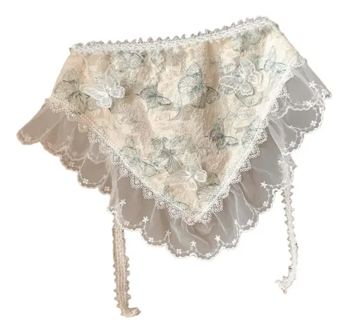 Pañuelos De Encaje Con Forma De Mariposa Para La Cabeza,
