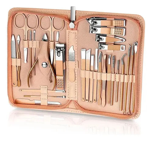Estuche Portatil D Manicura Y Pedicura Profesional 30 Piezas
