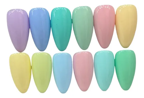 Kit 12 Esmalte Semipermanente Gel Uv/led Pasteles City Girl