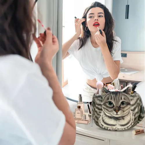 Neceser De Maquillaje Con Cordón En Forma De Gato S