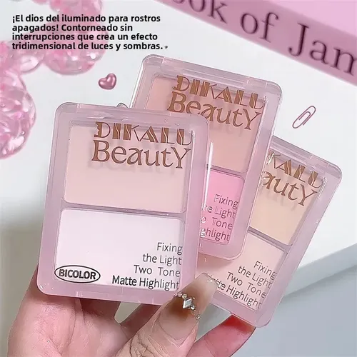 Paleta 2 En 1 Para Contorno E Iluminador Mate Para Rostro