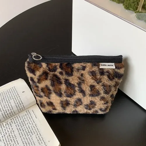 Neceser De Maquillaje De Felpa Con Cierre Y Diseño A La Moda