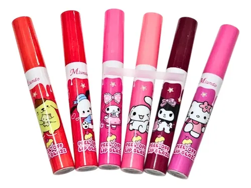 Set 6 Tintas Labiales Peel Off Larga Duración Efecto Tattoo