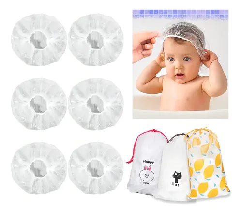 Fundas Elásticas Protectoras Renkai Gorro Baño Bebé 0-24 Meses Transparente