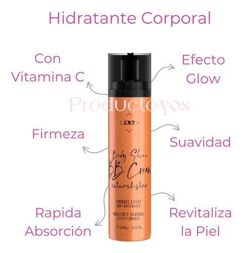 Idraet Crema Hidratante Corporal Efecto Luminoso Glow
