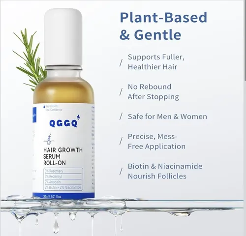 Qggq Hair Growth Serum Roll On Crecimiento Real Cabello