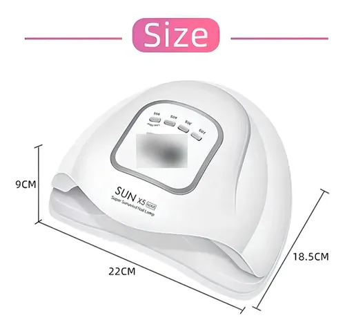 Cabina Uñas 120W Led UV Sensor Automático Temporizador Sun X5 Max