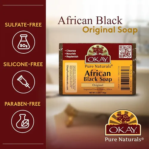 Jabón Corporal Okay African Black 156g Piel Sensible