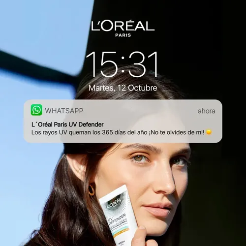 Crema Facial L’Oréal Paris Uv Defender Anti Brillo Fps 50 + X 40g para todo tipo de piel