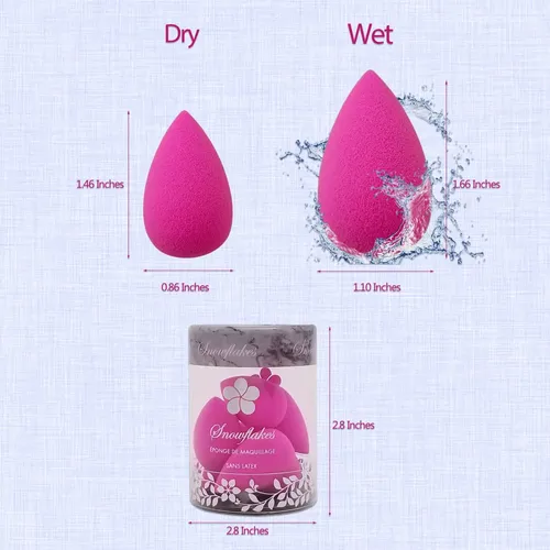 Esponja De Maquillaje Con Copos De Nieve, Minicopos De Nieve