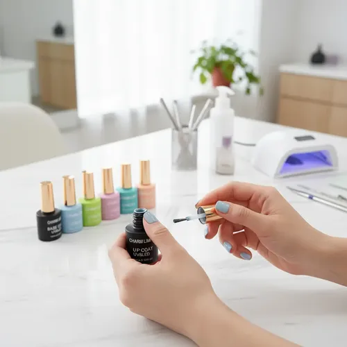 Kit Manicuria Semipermanente X 14 Un. Base Top Coat Uñas Gel