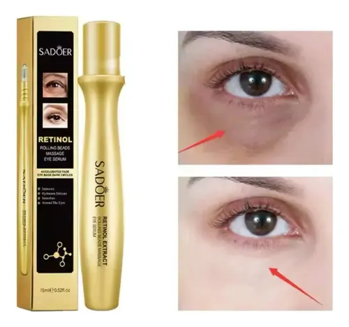 Serum Roll On Contorno De Ojos Retinol Bolsas 15ml Sadoer Todo Tipo De Piel Noche