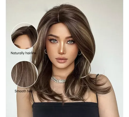 Pelucas Bob Con Flequillo Cosplay For Mujer Cabello Natural