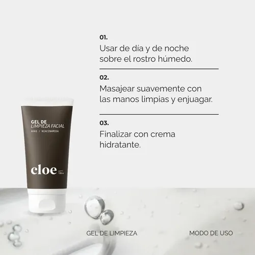 Gel de Limpieza Facial Vegano con Niacinamida Cloe Cosmetica 90ml