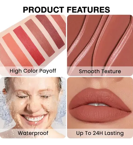 Delineador De Labios Retráctil Feicuiyun 01 Naranja Crema
