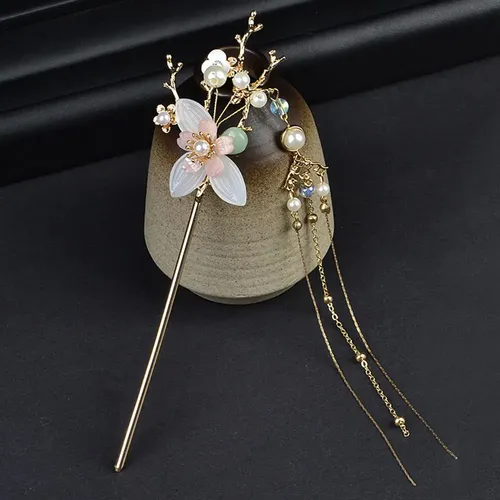 Tradicional Mujer Flor Cabello Palillos Accesorios &uw