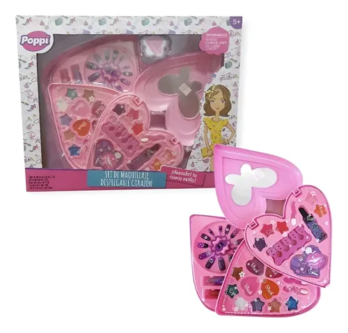 Maquillaje Desplegable Forma Corazón Poppi 5667