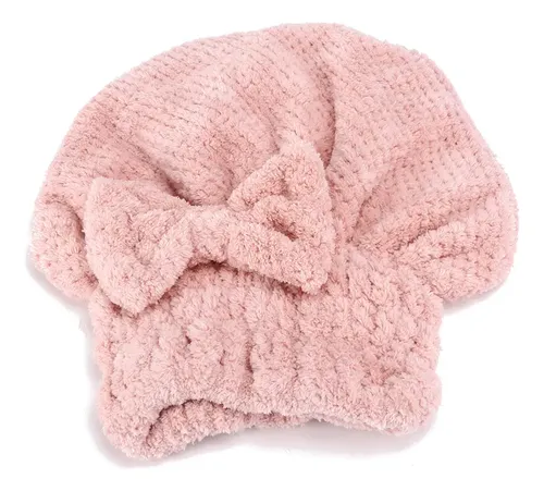 Gorro Para Secar El Cabello, 24 X 26 Cm, Forro Polar Coral,
