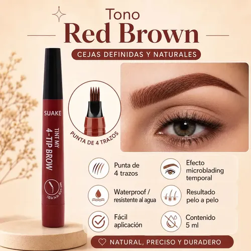 marcador microblanding para cejas Regina Perfilado Microblading Eyebrow Perfilado Efecto Pelitos 04 x unidad de 0.7 g color marrón rojizo 03