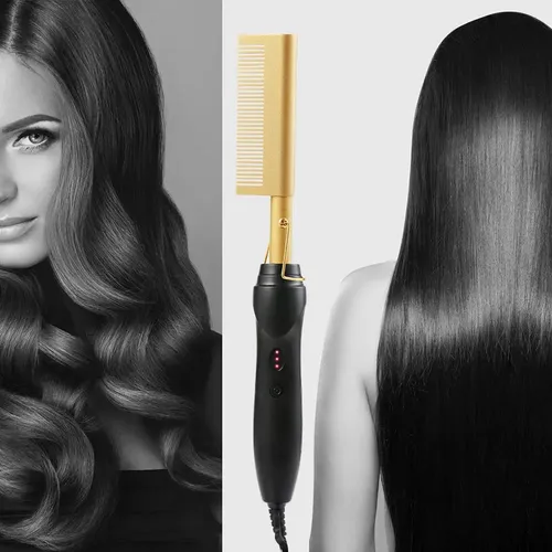 Peine Liso Eléctrico Hot Comb Para Alisar El Cabello