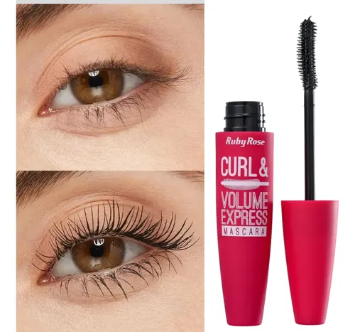 Kit Básico Ruby Rose Paleta Rímel Gloss Delineador Y Brochas