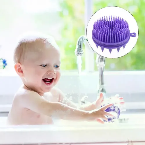 Brush For Washing Baby’s Hair, Shampoo And Care.