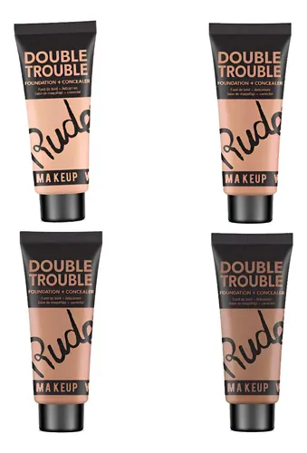 Combo Bases Líquidas Con Corrector X4 Rude Cosmetics
