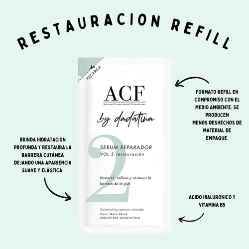 Recarga Serum Reparador Vol 2 Restauración Acf By Dadatina