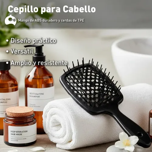 Cepillo For Desenredar El Cabello, Mango Ergonómico Amplio C