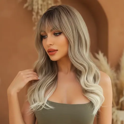 Peluca Rubio Balayage De Uso Diario Oncologica Alopecia