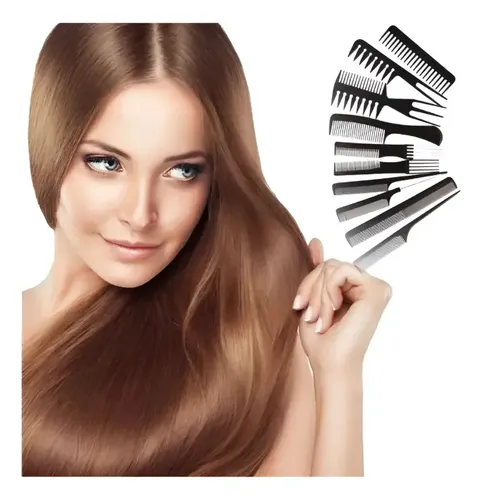 Set Peines Térmicos Profesional Peluquería X 10 Unidades