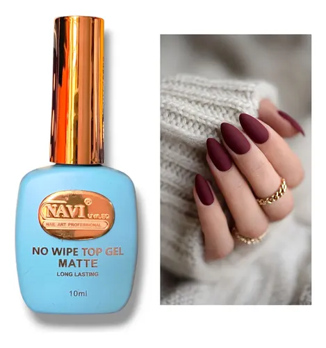 Top Coat Matte Navi Semipermanente 10 Ml Larga Duración Uñas