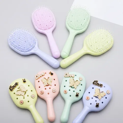 Cepillo Para El Cabello 2 Piezas Con Charms Para Decorar