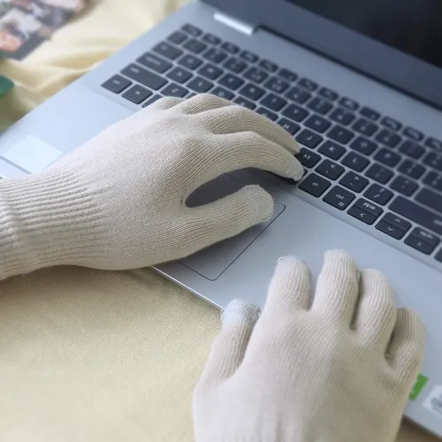 Guantes De Algodón Hidratantes Evridwear L/xl Beige Con