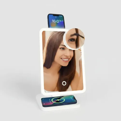 Espejo Led Multifunción 10x Bluetooth Soporte Celular