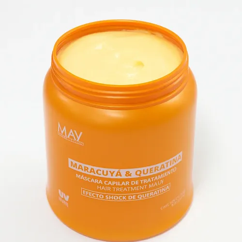 Baño De Crema Maracuyá Y Keratina 1kg Hidratación Reparación