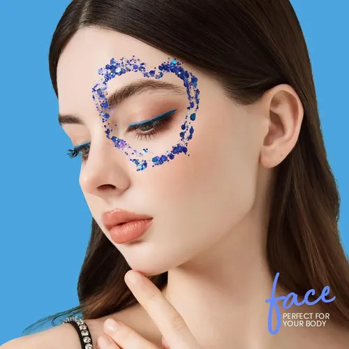 Gel De Brillo Azul Teenitor 80g Maquillaje Facial Y Corporal