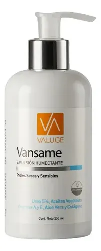 Vansame Emulsion Urea 5% Vitamina A Y E Humectante 250ml Fragancia Neutro
