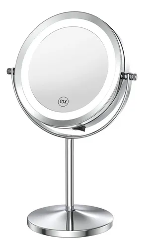 Espejo De Maquillaje Led Doble Cara Con Aumento Benbilry