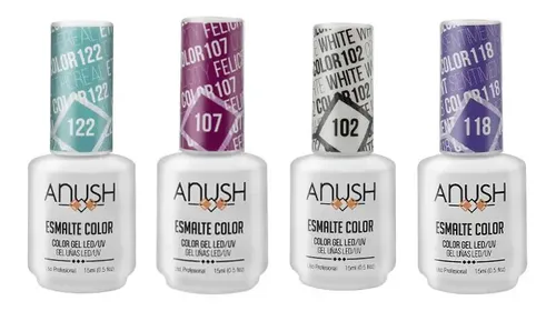 4 Esmaltes Semipermanentes X15ml Anush