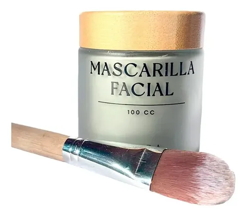 Mascarilla Facial Con Brocha De Bambú Terra Cosmetica Natura Tipo de piel Todo tipo de piel