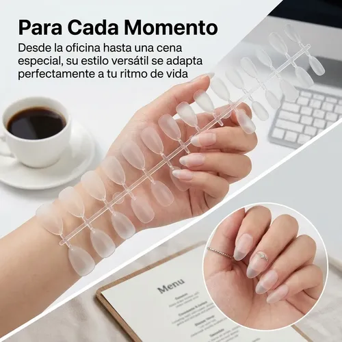 Tips Almendra Soft Mate 450pcs Extensiones Uñas Gel