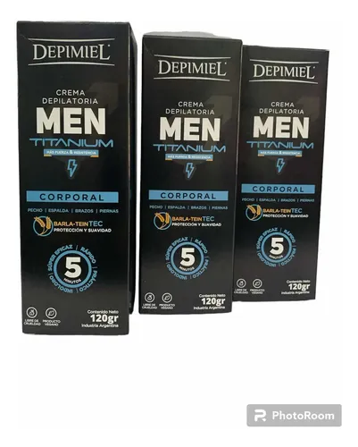Crema Depilatoria Corporal Depimiel Men Titanium 120g X3 Uni