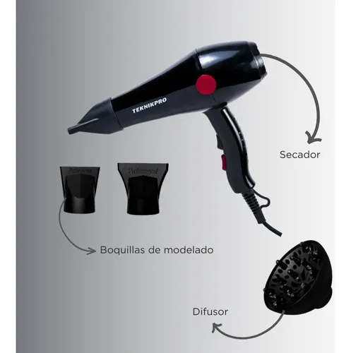 Secador De Pelo Profesional Altro 2800 Teknikpro