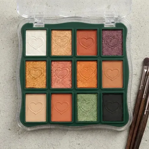 Paleta Tono 03 Sombras De Ojos 12 Colores Mate Brillante Maquillaje Rostro Veoquiero