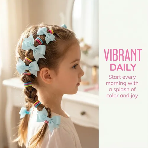 Set De Ligas Para Cabello Infantil 881 Piezas Colores Dulces
