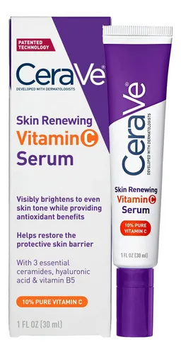 Sérum De Vitamina C Cerave Para Rostro Con Ácido Hialurónico